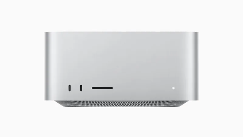 Mac Studio with front Thunderbolt ports and SD card slot